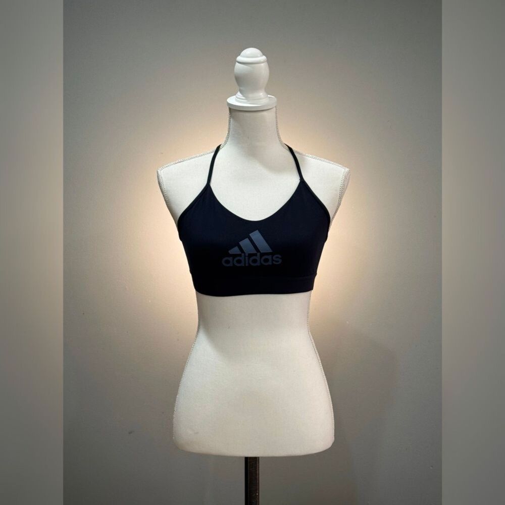 Navy Adidas Logo Sports Bralette Size S EUC